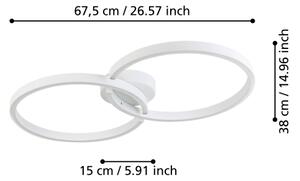Eglo 900954 -Plafoniera LED RGBW dimmerabile AMANDOLO 19,5W/230V bianco + +TC