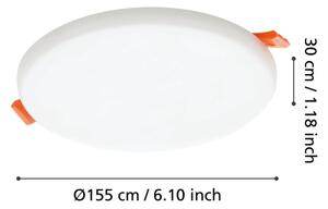 Eglo 900964 -Lampada LED da incasso per bagni RAPITA 11,5W/230V diametro 15,5cm IP65
