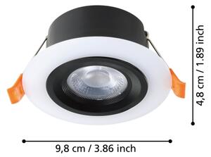 Eglo 900915 - Set di 3 faretti LED da incasso CALONGE 3xLED/4,8W/230V nero