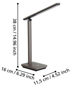 Eglo 900958 - LED Dimmerabile rechargeable lampada INIESTA LED/3,6W/5V 1800mAh marrone
