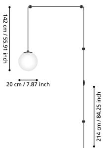 Eglo 900977 - Lampadario a sospensione con filo RONDO 1xE27/40W/230V