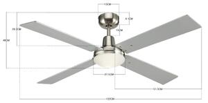 Lucci Air 210334 - Ventilatore a soffitto AIRFUSION 1xE27/60W/230V legno/cromo +