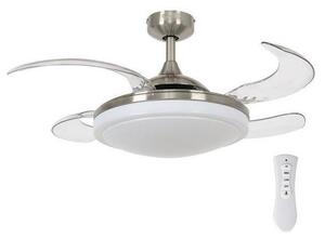 FANAWAY 212982- Ventilatore da soffitto EVORA 2xE27/20W/230V cromo + telecomando