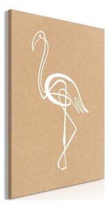 Quadro - White Flamingo (1 Part) Vertical