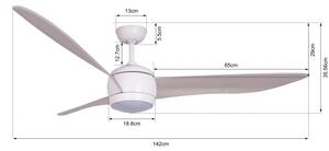 Lucci air 512911 - Plafoniera LED AIRFUSION NORDIC LED/20W/230V bianco