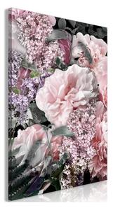 Quadro - Among Flowers (1-part) - Blooming Plants in Natures Colors