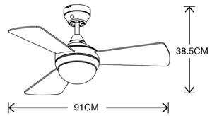 Lucci Air 512311 - Ventilatore da soffitto AIRLIE HUGGER 2xE27/15W/230V marrone + +TC