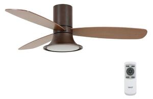 Lucci Air 210663 - Ventilatore LED dimmerabile FLUSSO 1xGX53/18W/230V marrone + TC