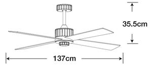 Lucci air 213171 - Plafoniera LED NEWPORT legno/bianco/beige + +TC