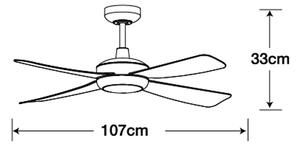 Lucci air 213303- Ventola LED dimmerabile SLIPSTREAM 1xGX53/12W/230V nero + TC