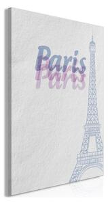 Quadro - Paris in Watercolours (1 Part) Vertical