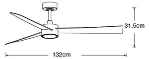 Lucci air 21610349- Ventilatore LED dimmerabile CLIMATE 1xGX53/12W/230V bianco + TC