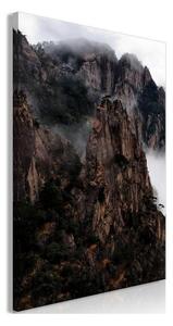 Quadro - Heart of Mountain Landscape (1-part) - Clouds Amid Rocks