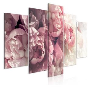 Quadro - Vintage Peonies (5 Parts) Wide