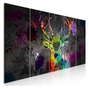 Quadro - Rainbow Deer (5 Parts) Narrow