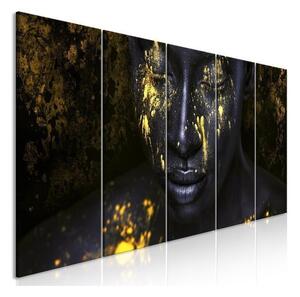 Quadro - Bathed in Gold (5 Parts) Narrow