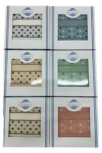Set asciugamano bagno viso e ospite Pois Botticelli Home
