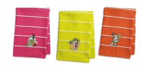 Strofinacci cucina Vingi Ricami Cocktail 3 pezzi