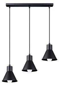 Sollux SL.0986 - Lampadario su filo TALEJA 3xE27/60W/230V nero