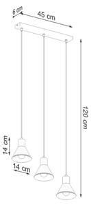 Sollux SL.0986 - Lampadario su filo TALEJA 3xE27/60W/230V nero