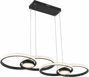 Lampada a sospensione LED Audia nera 48W, tonalità di bianco, 3840 lm, metallo, dimensioni: 110x84x29 cm, IP20, Reality