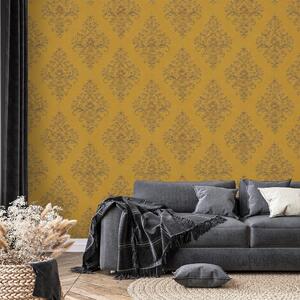 Carta da parati – Ornamento vintage dorato