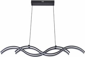 Lampada a sospensione LED Aruba nera 40W, tonalità di bianco, 3200 lm, plastica, dimensioni: 120x100x10 cm, IP20, Reality