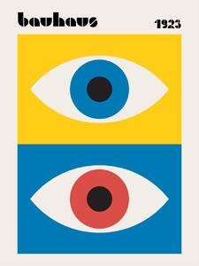 Illustrazione Bauhaus Eyes Abstract, Retrodrome, (30 x 40 cm)
