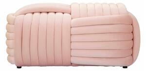 Panchina in velluto rosa chiaro Softy - Mauro Ferretti