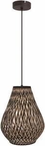 Lampada a sospensione Carmina nera 1xE27x40W in metallo, dimensioni: 120x30x30 cm, IP20, Reality