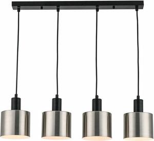 Lampada a sospensione Nulla nera 4xE27x40W in metallo, dimensioni: 110x60x12 cm, IP20, Reality