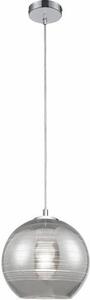 Lampada a sospensione Jaron cromata 1xE27x40W in vetro, dimensioni: 130x30x30 cm, IP20 Reality