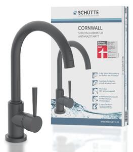 SCHÜTTE rubinetto da cucina CORNWALL, rubinetto da cucina con funzione di risparmio energetico, rubinetto da cucina antracite opaco