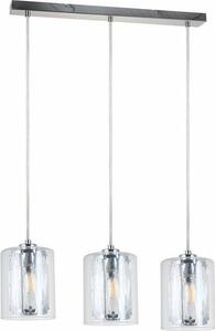 Lampada a sospensione Tesh cromata 3xE14x40W in metallo, dimensioni: 120x47x12 cm, IP20 Reality