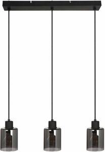 Lampada a sospensione Valerie nera 3xE27x40W in metallo, dimensioni: 120x55x10 cm, IP20, Reality