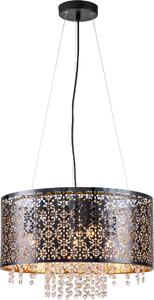 Lampada a sospensione Hissa nera 4xE27x60W in plastica, dimensioni: 120x45x45 cm, IP20 Reality