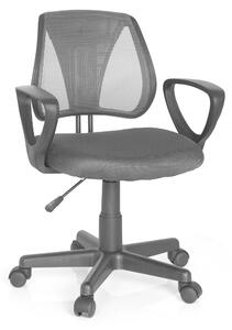 Hjh OFFICE sedia girevole per bambini KIDDY CD sedia da scrivania per bambini regolabile in altezza con braccioli tessuto / rete