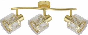 Faretto da soffitto Elmo oro 3xE14x40W in metallo, dimensioni: 16x40x10 cm, IP20, Reality
