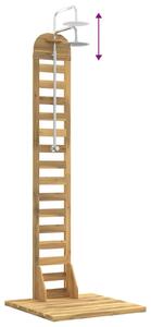 Doccia da giardino, 225 cm, realizzata in legno di acacia massello e acciaio inossidabile, colore bianco