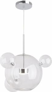 Lampada a sospensione LED Multiverse cromata 10W, bianco neutro, 800 lm, vetro, dimensioni: 120x43x43 cm, IP20, Reality