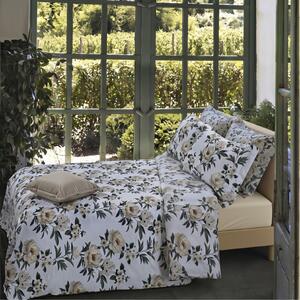 Completo Lenzuola MATRIMONIALE - 250X290 175X205 2 FEDERE 50X80 Nocturnal BEIGE Raso Di Cotone Caleffi