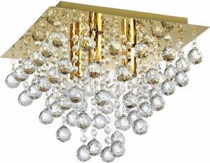 Lampada da soffitto Lancaster Crystal dorata 3xE14x40W in metallo, dimensioni: 27x32x32 cm, IP20, Reality