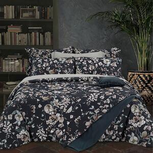 Completo Lenzuola MATRIMONIALE - 250X290 175X205 2 FEDERE 50X80 Helleborus FUMO Percalle Caleffi