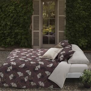 Copripiumino Con Federe MATRIMONIALE - 255X255 2 FEDERE50X80 Ginko MARRONE Percalle Caleffi