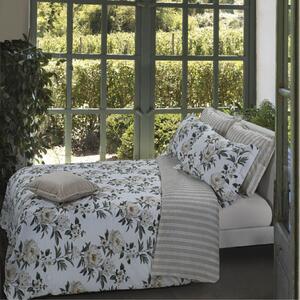 Completo Copripiumino MATRIMONIALE - 255X255 175X205 2 FEDERE 50X80 Nocturnal BEIGE Raso Di Cotone Caleffi