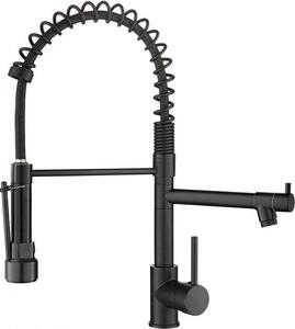 Rubinetto da cucina professionale con doccetta estraibile - Rubinetto miscelatore da cucina - Estraibile - Miscelatore - Nero