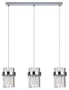 Lampada a sospensione VETRO cromata 3xE14x10W in vetro, dimensioni: 150x60x14 cm, IP20, Light Prestige