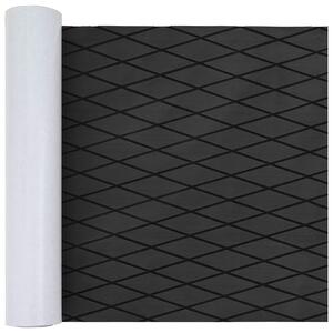Tappetino antiscivolo a righe, grigio scuro e nero, 190 x 70 cm, in EVA