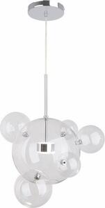 Lampada a sospensione LED Multiverse cromata 10W, bianco neutro, 800 lm, vetro, dimensioni: 120x60x50 cm, IP20, Reality