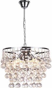 Lampada a sospensione London Crystal cromata 3xE14x40W cristallo, dimensioni: 97x34x34 cm, IP20 Reality